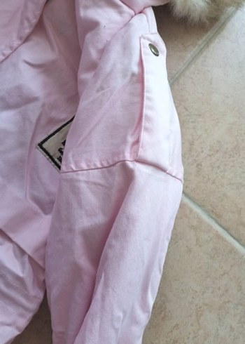 Düğmeli fermuarlı Pembe Midi Kadın mont S M UYUMLU - Görsel 3