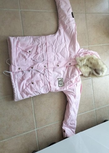 Düğmeli fermuarlı Pembe Midi Kadın mont S M UYUMLU - Görsel 4