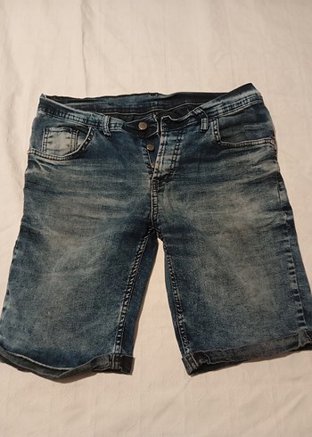 Mavi Erkek Denim Mini Şort