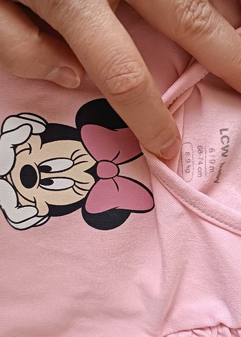 Uzun Kollu Pembe Baskılı Bebek Kıyafet Takımı - Görsel 3