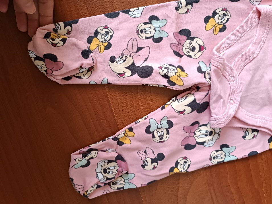 Uzun Kollu Pembe Baskılı Bebek Kıyafet Takımı - Görsel 4