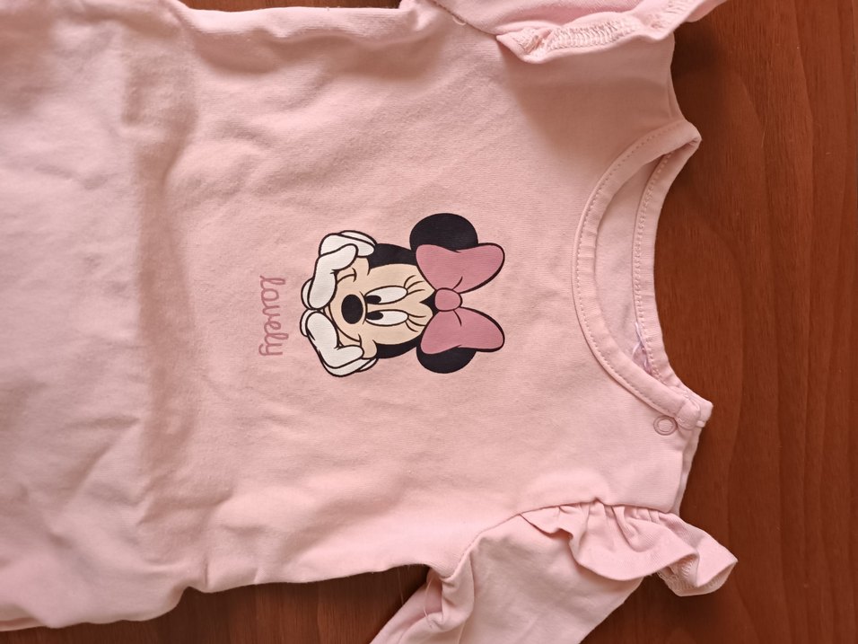 Uzun Kollu Pembe Baskılı Bebek Kıyafet Takımı - Görsel 2