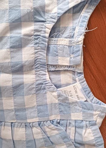 Mavi Ekose Mini bebek gömleği - Görsel 2