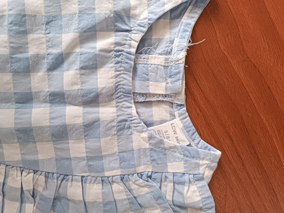 Mavi Ekose Mini bebek gömleği - Görsel 2