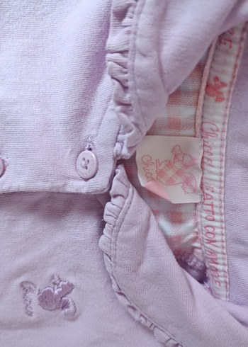 Mor Kız Çocuk Fırfırlı Kısa Kollu Elbise - Görsel 2