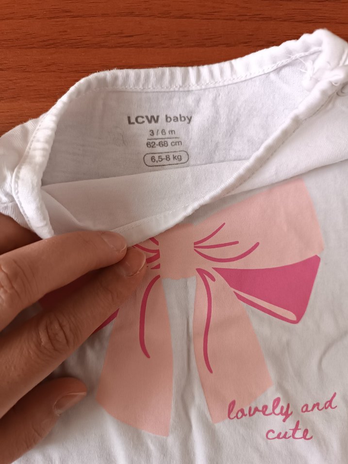 Kız Bebek Pembe Fiyonk Detaylı Uzun Kollu Takım - Görsel 2