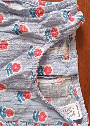 Kız Çocuk Bohem mavi Çiçekli Fırfırlı gömlek - Görsel 2