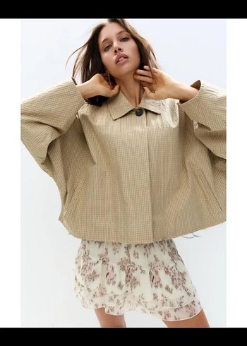 Bol Kesim Bej Trençkot - Görsel 2