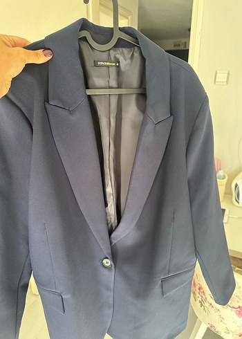 44 Beden 15 adet Lacivert Kadın Midi Blazer Ceket