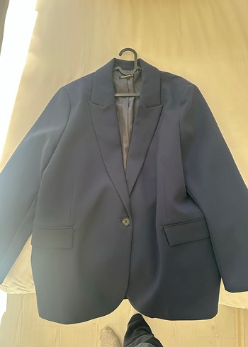 Defacto 15 adet Lacivert Kadın Midi Blazer Ceket