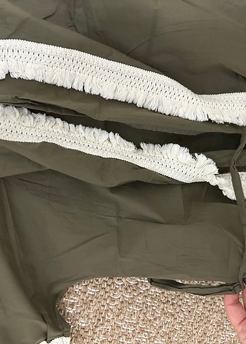 Kadın Kemerli Haki Bohem Tulum - Görsel 3