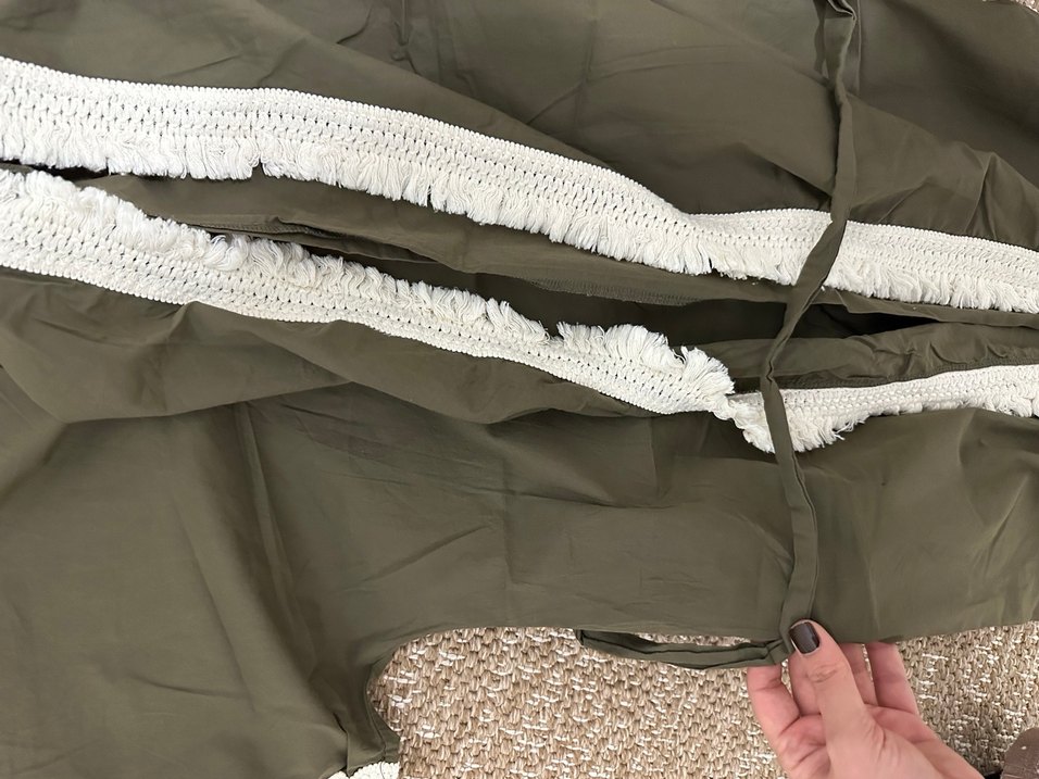 Kadın Kemerli Haki Bohem Tulum - Görsel 3