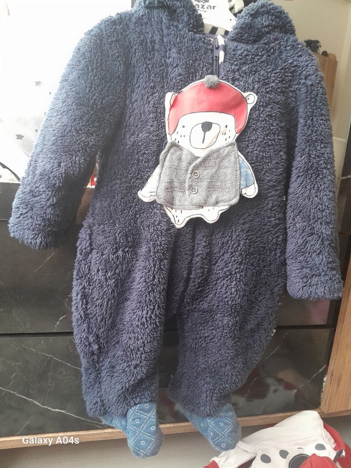 Kürklü Erkek Bebek Tulum - Görsel 2