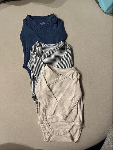H&M uzun kollu 3 adet zıbın (1-2 ay)