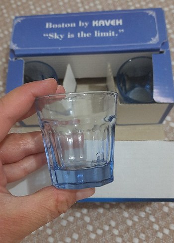 6'lı Koyu Mavi Cam Bardak Seti - Görsel 2