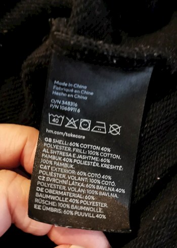 Kız Çocuk Siyah Fırfırlı Uzun Kollu Bluz - Görsel 5