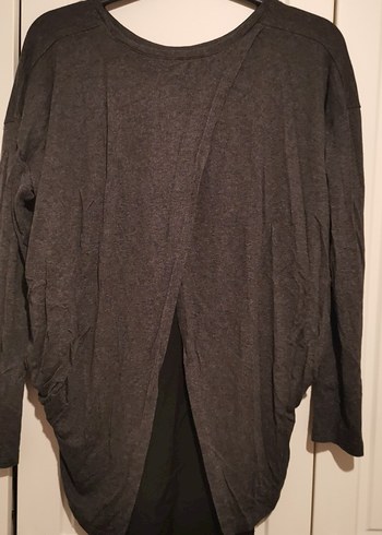 Gri Uzun Kollu bluz - Görsel 5