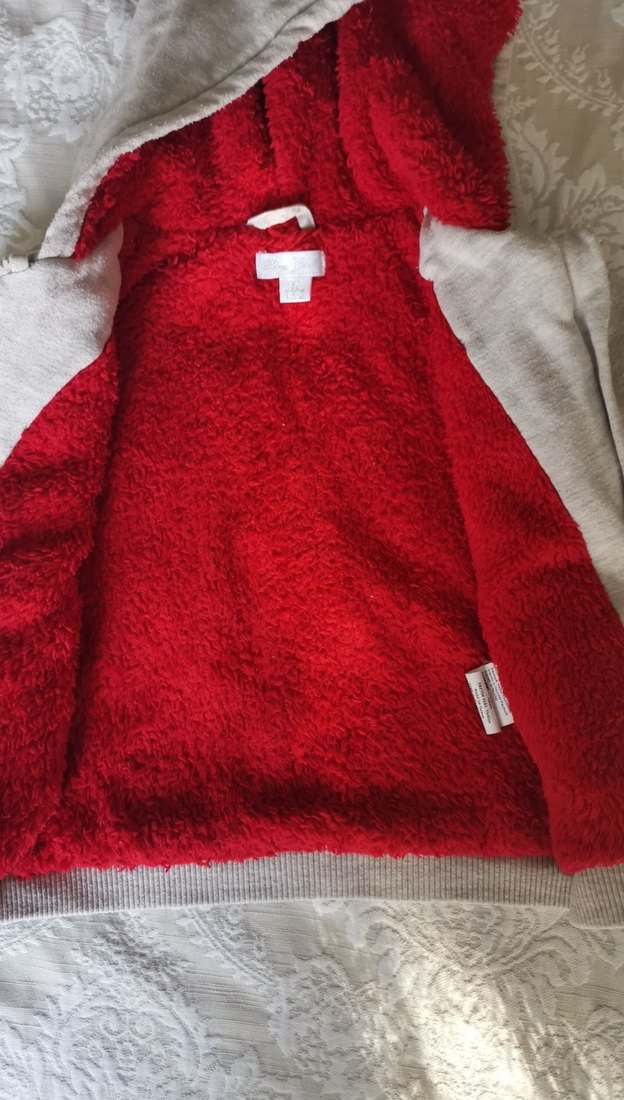 Kız Çocuk Gri Nakışlı Kapüşonlu Sweatshirt - Görsel 4