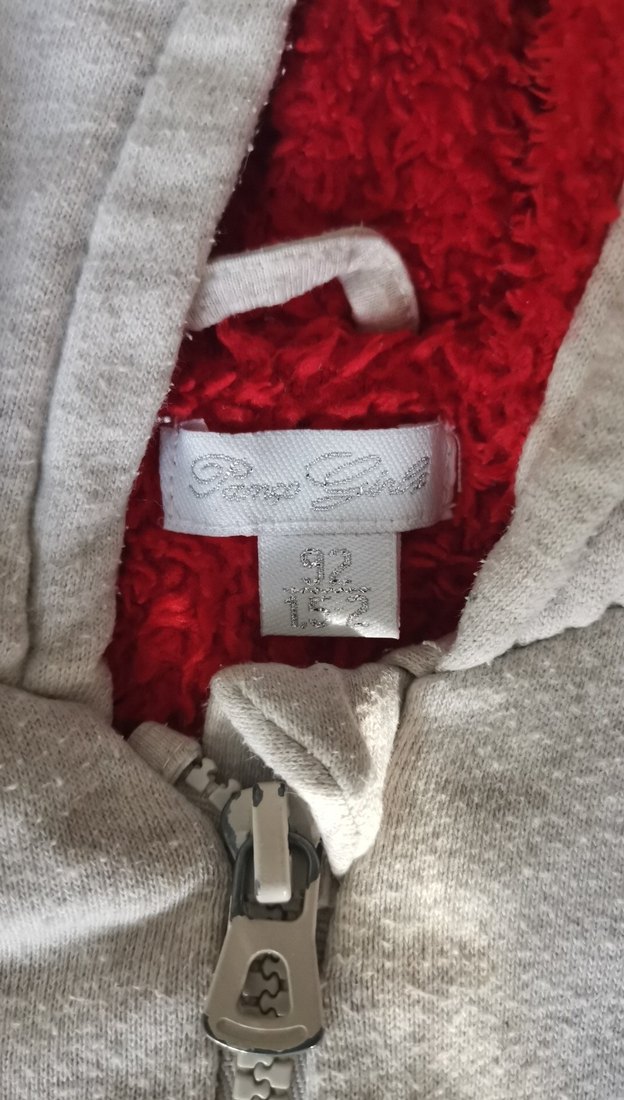 Kız Çocuk Gri Nakışlı Kapüşonlu Sweatshirt - Görsel 3