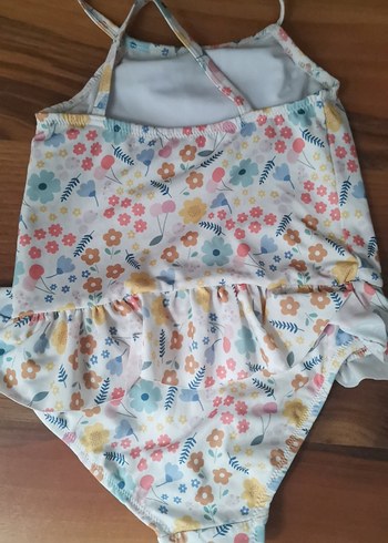 Çiçek Desenli Kız Çocuk Mayo - Görsel 2