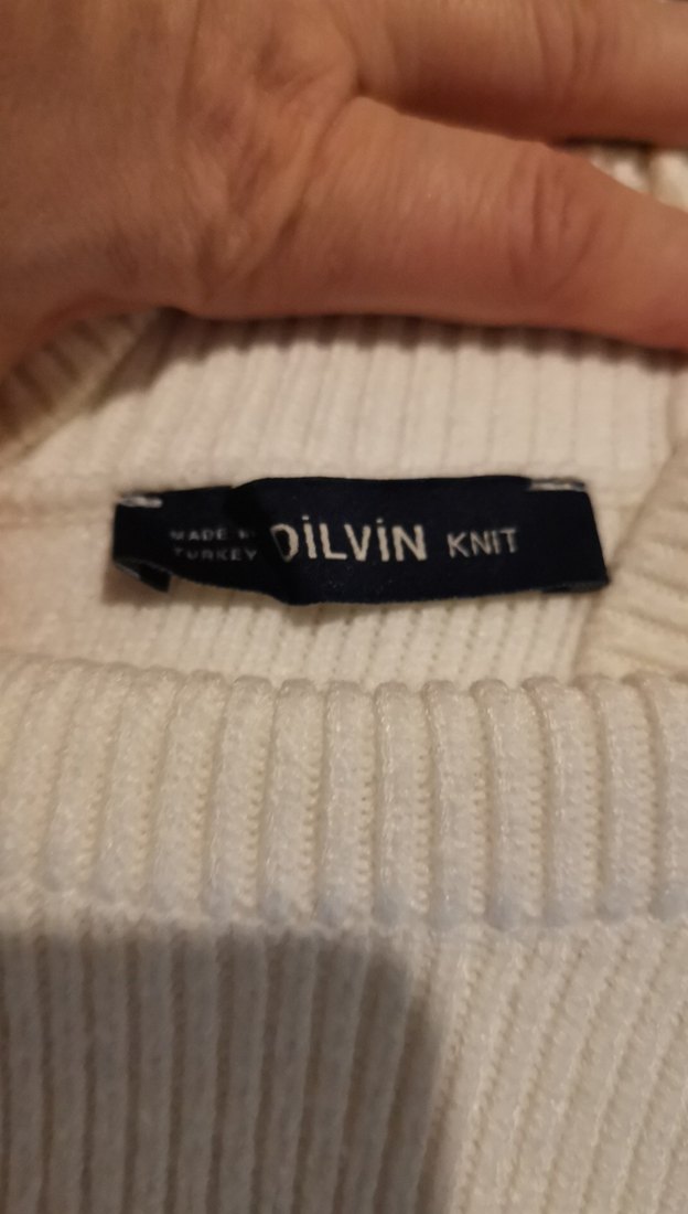 Bej Yüksek Yakalı Kadın Triko Kazak - Görsel 4