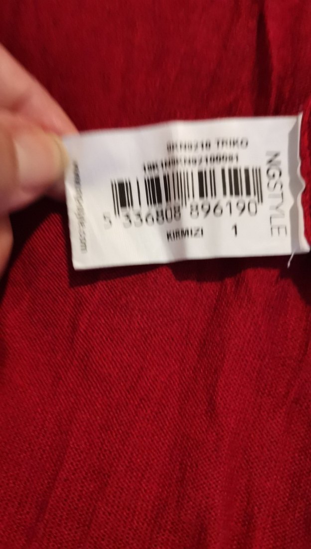 Kadın Kırmızı V Yakalı Uzun Kollu Kazak - Görsel 5
