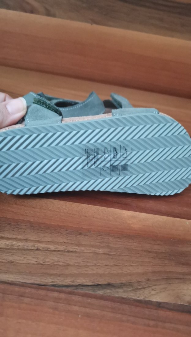 Tokalı Turkuaz Süet kız Çocuk Sandalet - Görsel 3