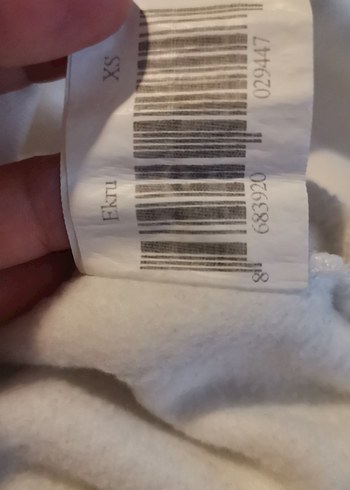 Kadın Beyaz Fermuarlı Sweatshirt - Görsel 6