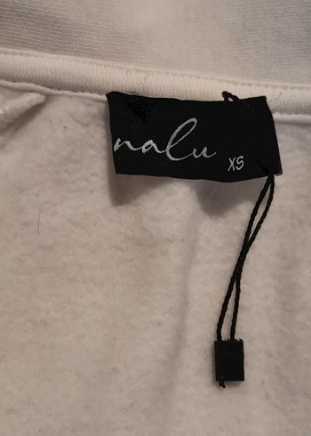 Kadın Beyaz Fermuarlı Sweatshirt - Görsel 3