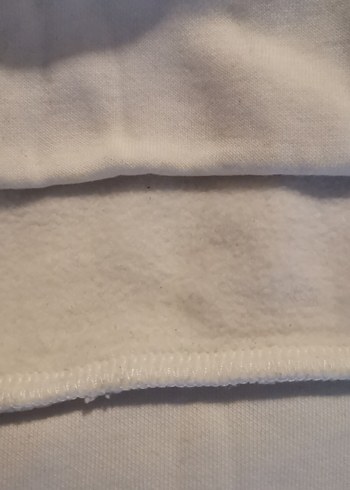 Kadın Beyaz Fermuarlı Sweatshirt - Görsel 4