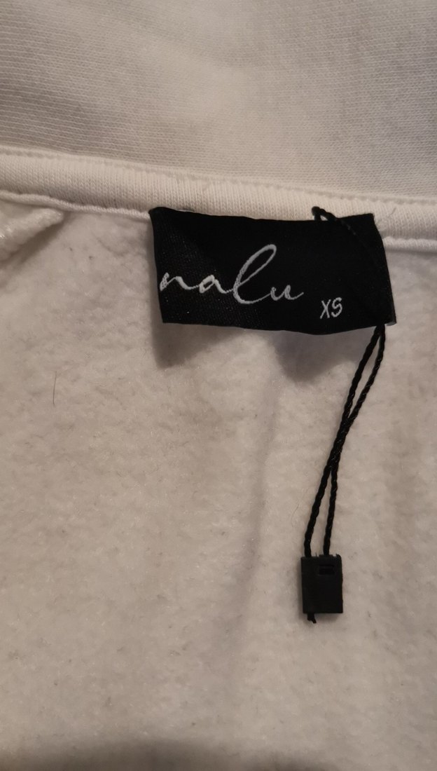 Kadın Beyaz Fermuarlı Sweatshirt - Görsel 3