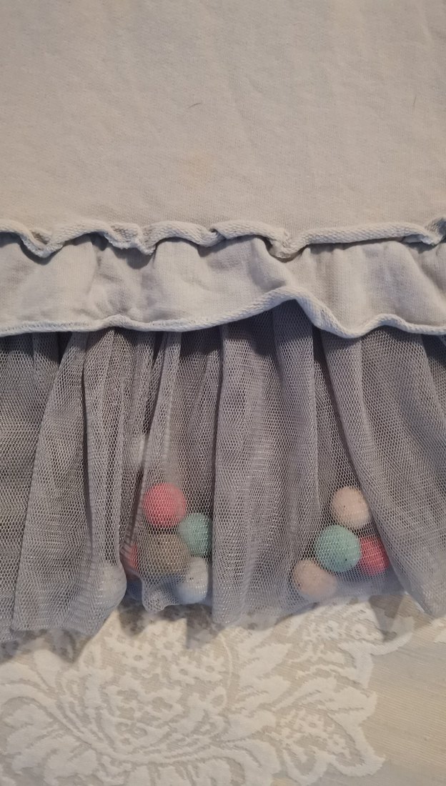 Mavi Uzun Kollu Kız Elbisesi - Görsel 3