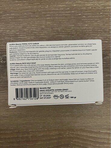 Diğer Pirinç sütü sabun