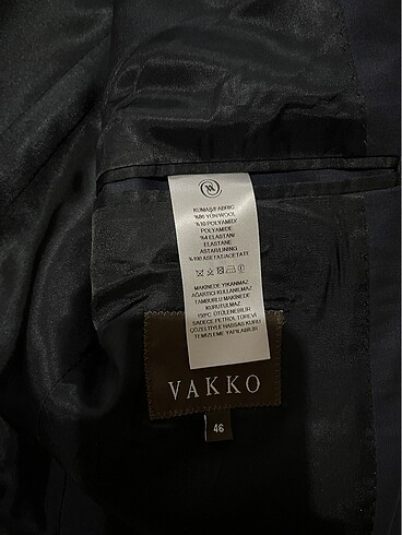 46 Beden lacivert Renk Vakko Ceket