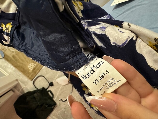 40 Beden Çiçek desenli kumaş pantolon