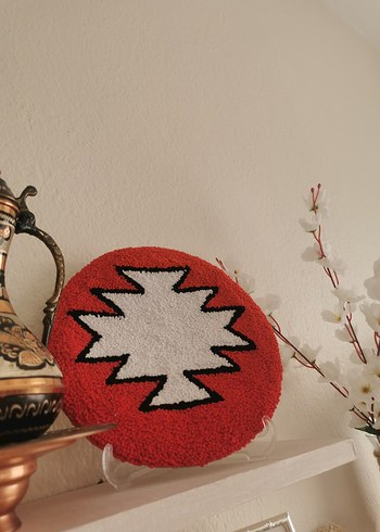 Kırmızı Bohem dekoratif masa dekoru - Görsel 2