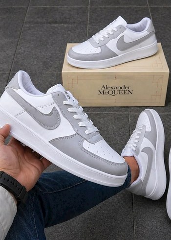 Nike Beyaz Gri Dusuk Bilekli Sneaker