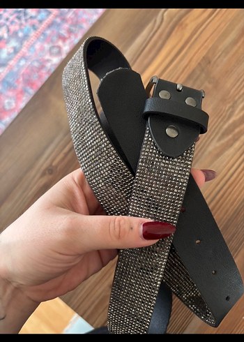 Stradivarius Siyah Taşlı Kemer - Görsel 2
