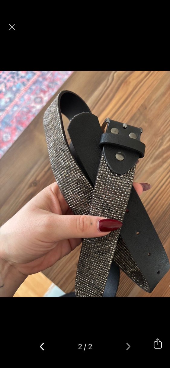 Stradivarius Siyah Taşlı Kemer - Görsel 2