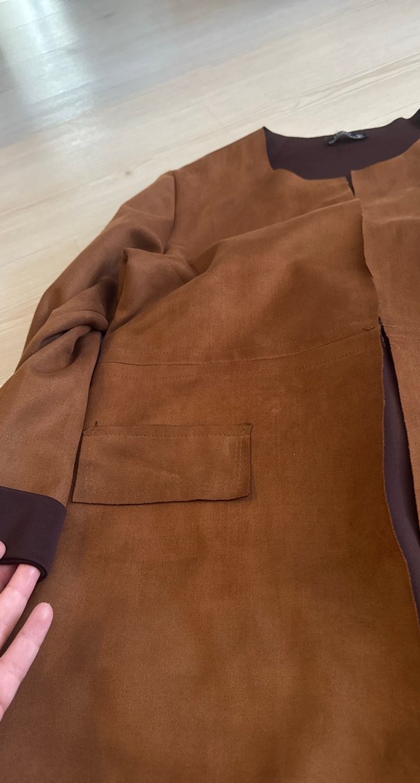 Kahverengi Süet ceket - Görsel 3