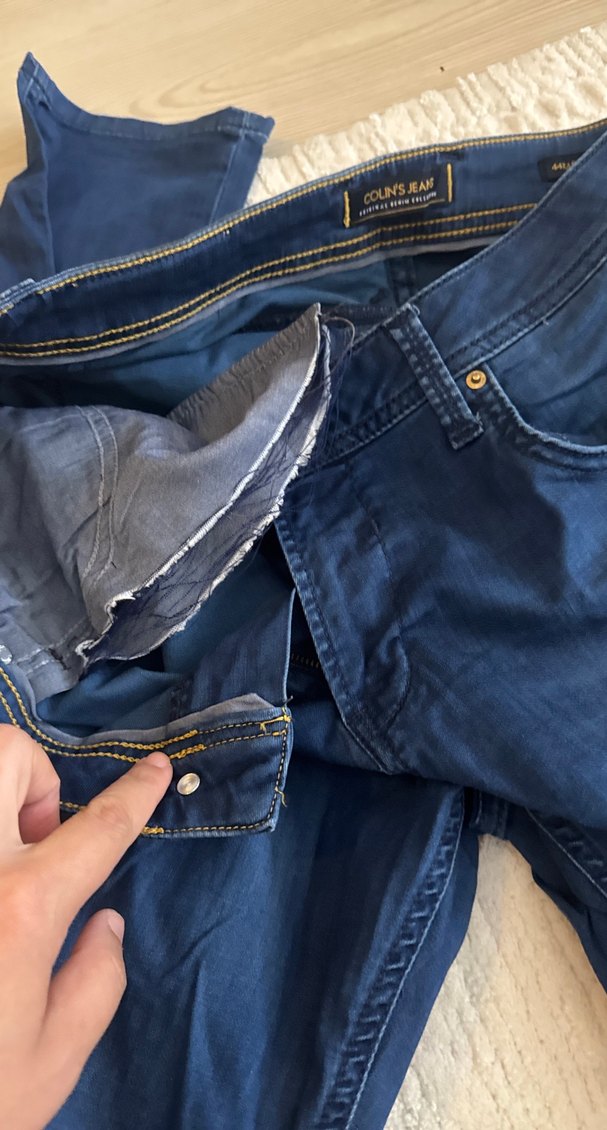 Erkek Lacivert jean kot - Görsel 2