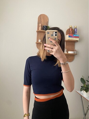 Trendyol & Milla Renkli crop bluz