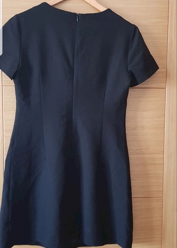 Siyah  Kısa Kollu Midi Elbise - Görsel 3