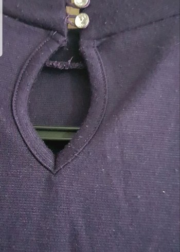 Kolsuz Midi Mor Elbise - Görsel 3