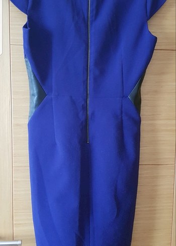 Lacivert V Yakalı Elbise - Görsel 3