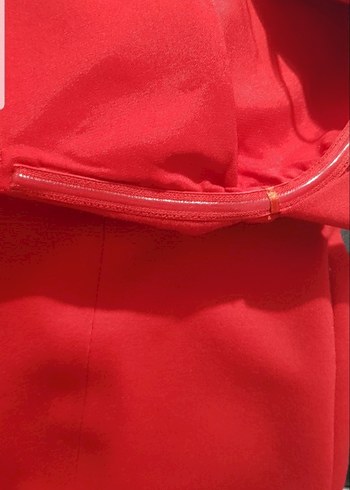 Adil Işık Marka Kırmızı Uzun Abiye Elbise - Görsel 3