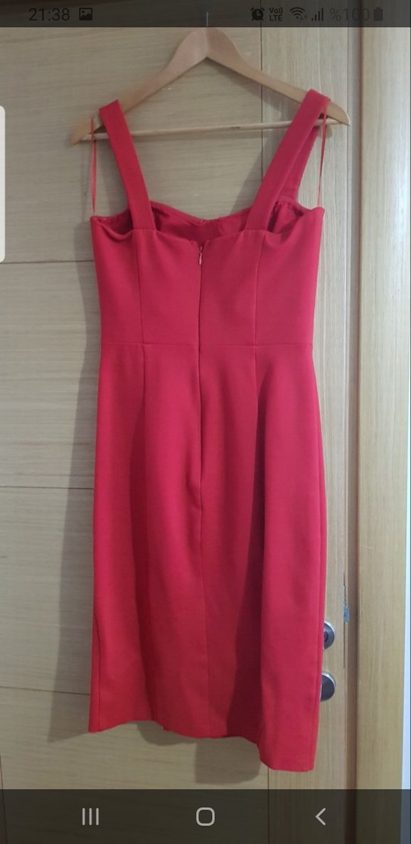 Adil Işık Marka Kırmızı Uzun Abiye Elbise - Görsel 2