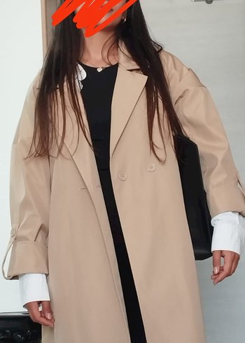 Bej Midi Kadın Trençkot - Görsel 2