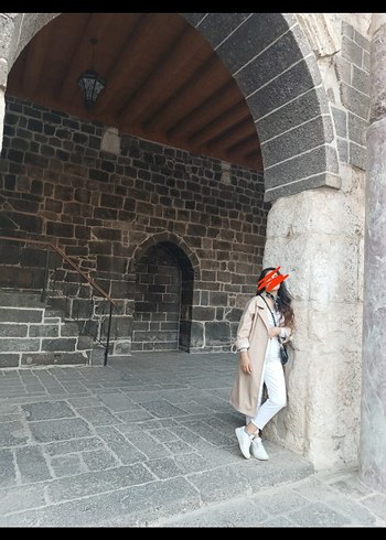 Bej Midi Kadın Trençkot - Görsel 3