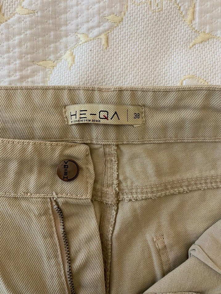 Bej Kadın heqa jean - Görsel 3